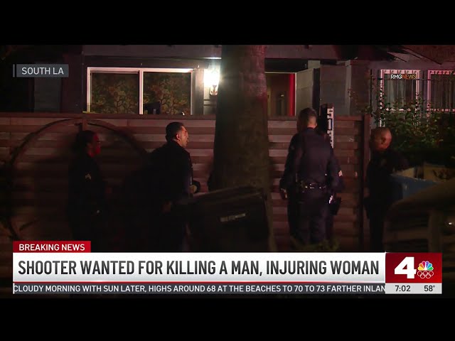 ⁣Man killed, woman injured in South LA shooting
