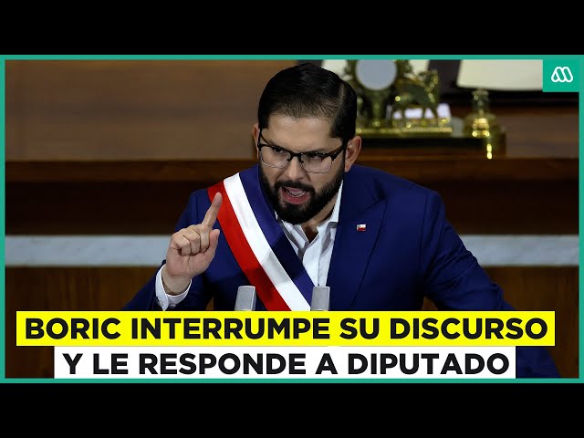 ⁣"No señor, no mienta": Boric interrumpe su discurso y le responde a diputado en Cuenta Púb