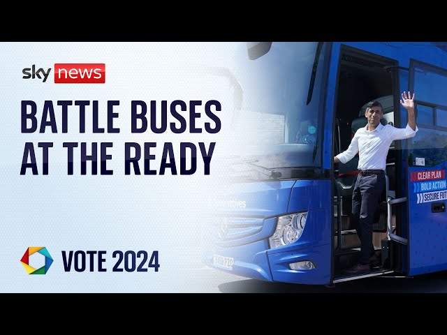 ⁣Major parties launch their battle buses as Starmer refuses to comment on Abbott | General Election