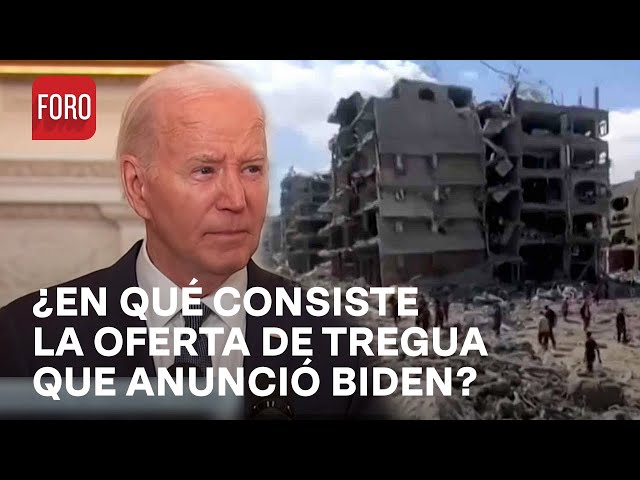 ⁣El presidente de Estados Unidos, Joe Biden reveló plan de paz Israel-Hamás, ¿en qué consiste?