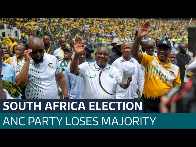 ⁣South Africa election: ANC loses its 30-year majority in landmark vote | ITV News
