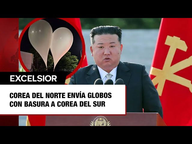 ⁣Corea del Norte lo vuelve a hacer  Envía globos con basura a Corea del Sur