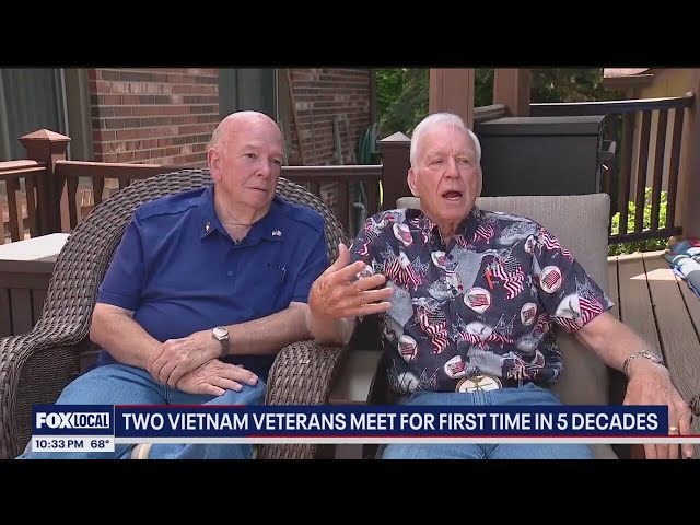 ⁣Vietnam veterans finally meet, 54 years after one rescued the other