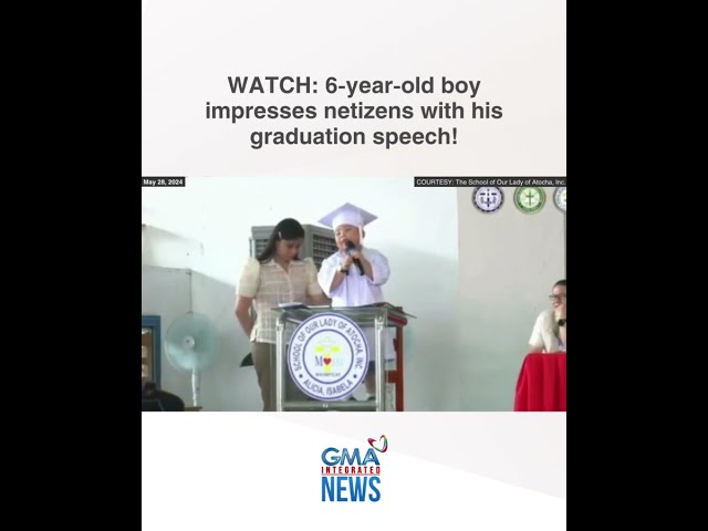 ⁣WATCH: 6-year-old boy impresses netizens with his graduation speech!