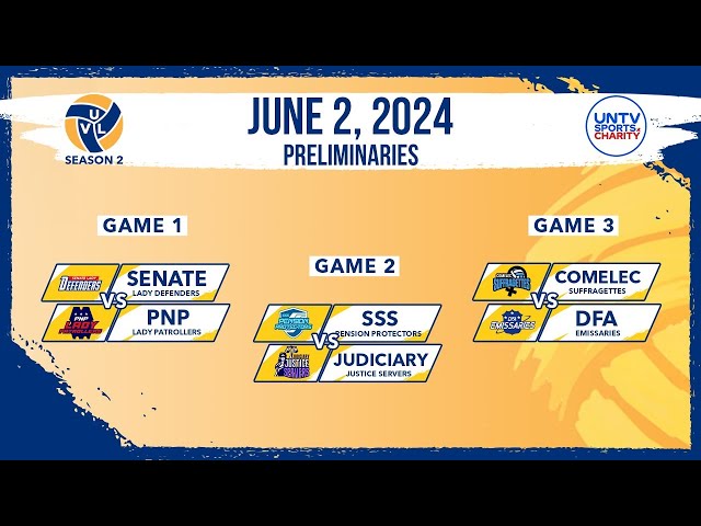 LIVE FULL GAMES: UNTV Volleyball League Season 2 Prelims at Paco Arena, Manila | June 2, 2024