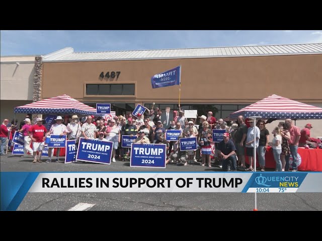 ⁣Rallies in support of Trump