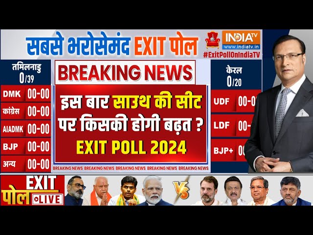 ⁣South India Lok Sabha Exit Poll 2024 Live: जहां हमेशा बीजेपी कमजोर, लोकसभा चुनाव में कितना जोर ?