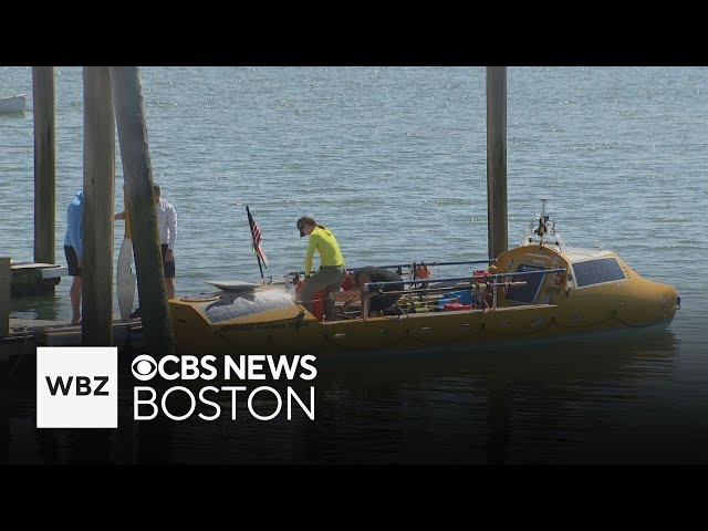 ⁣Group launches from Boston to row across the Atlantic to London