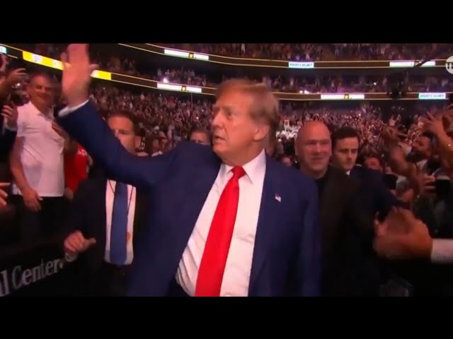 ⁣Donald Trump receives thunderous applause at UFC event