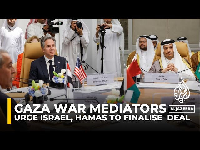 ⁣Egypt, Qatar, US urge Israel, Hamas to finalise Gaza truce deal