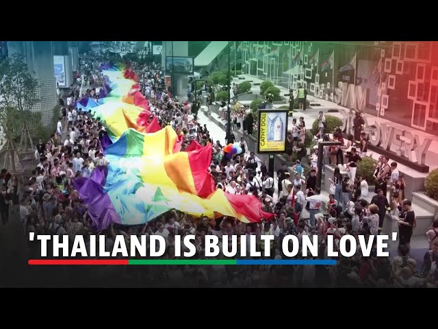 ⁣Thousands march for pride as Thailand nears same-sex marriage legalization