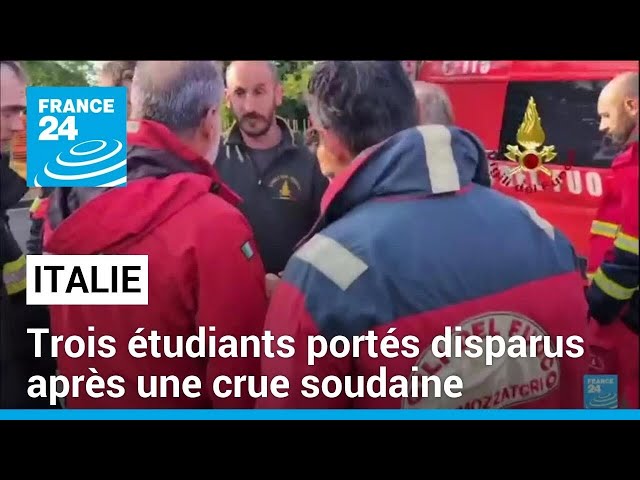 ⁣En Italie, trois étudiants portés disparus après une crue soudaine • FRANCE 24