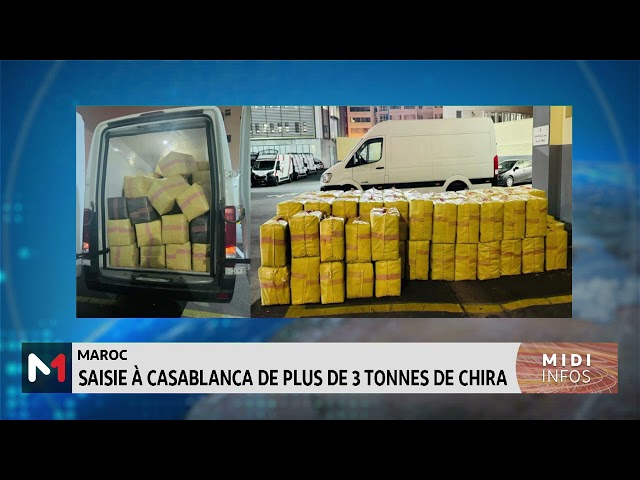 ⁣Casablanca : mise en échec d’une tentative de trafic de 3 tonnes et 900 kg de chira