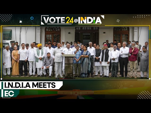 ⁣India exit polls: I.N.D.I.A leaders meet EC over counting of postal ballots | India News | WION