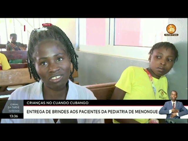 Crianças no Cuando Cubango   Entrega de brindes aos pacientes da pediatria de Menongue