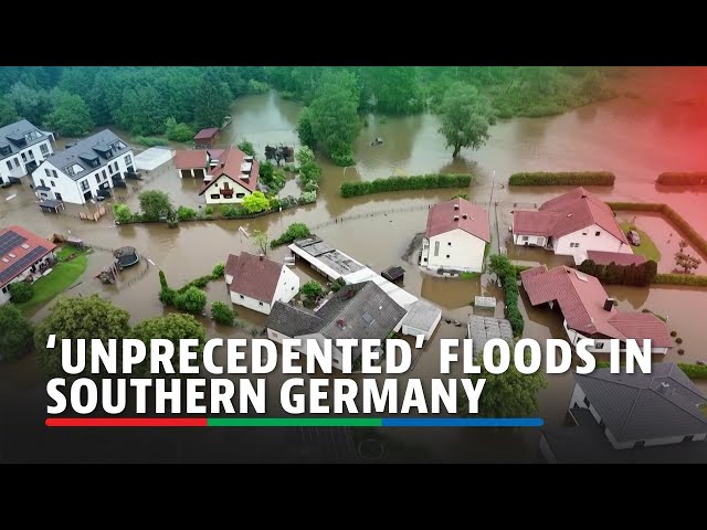 ⁣Drone views show extent of ‘unprecedented’ floods in southern Germany | ABS-CBN News