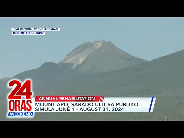 ⁣ONLINE EXCLUSIVE: Mt. Apo, sarado ulit sa publiko simula June 1 - August 31, 2024 | 24 Oras Weekend
