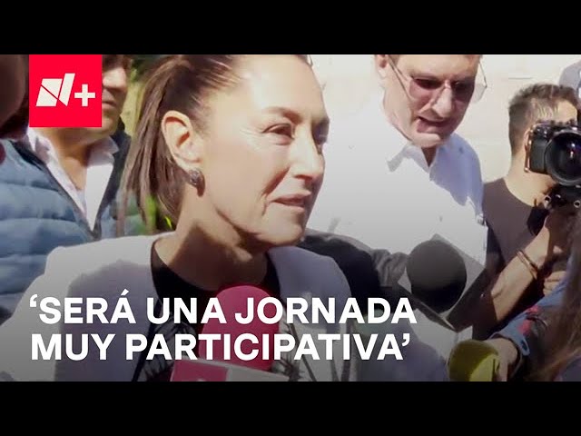 ⁣Claudia Sheinbaum ofrece mensaje previo a su voto en Elecciones 2024 - N+