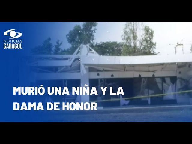 ⁣Tragedia en Valledupar: techo se desplomó en medio de una boda y dos personas murieron