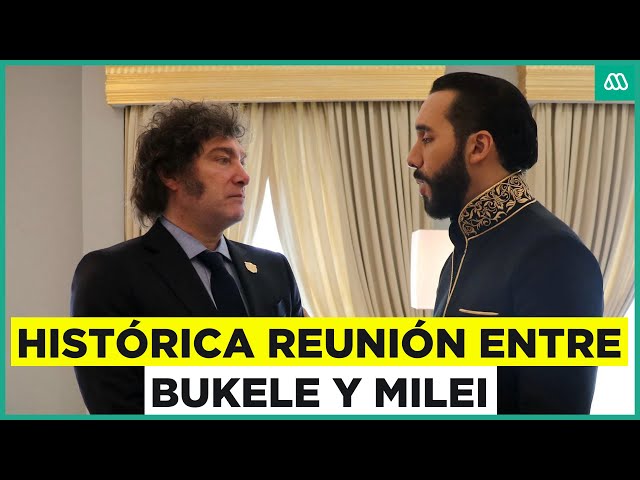 ⁣Javier Milei se reúne con Nayib Bukele en El Salvador