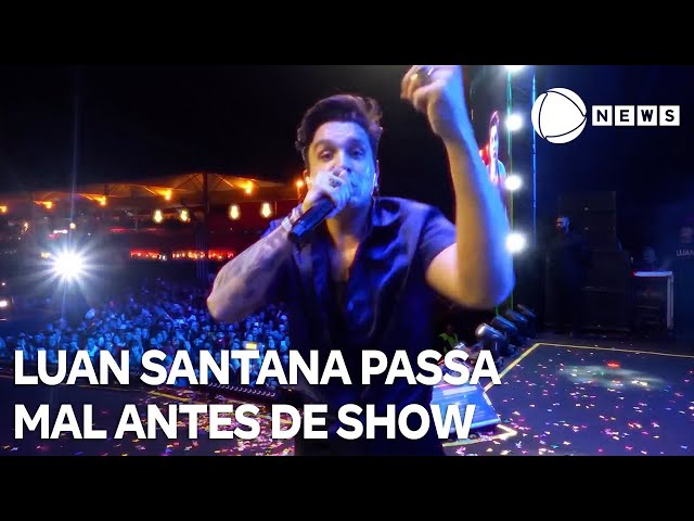 ⁣Luan Santana passa mal antes de show em Minas Gerais