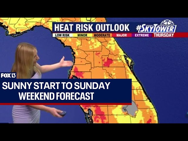 ⁣Tampa weather: Sunny start to Sunday