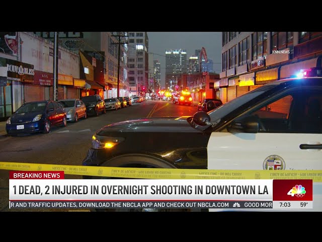 ⁣1 dead, 2 injured in downtown LA shooting