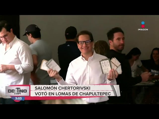 ⁣Así llegó Salomón Chertorivski a ejercer su voto