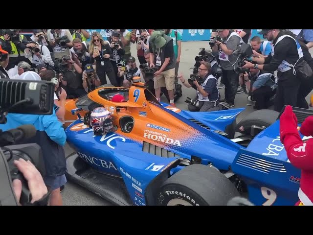 ⁣WATCH: Scott Dixon celebrates after winning IndyCar Detroit Grand Prix