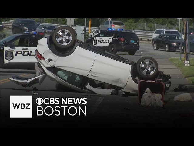 Driver airlifted to hospital after rollover crash in Lowell