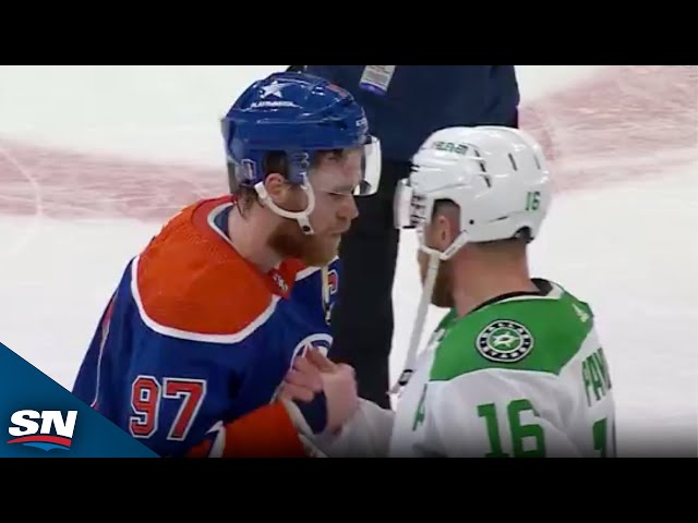 ⁣Oilers And Stars Exchange Handshakes After Six-Game Series