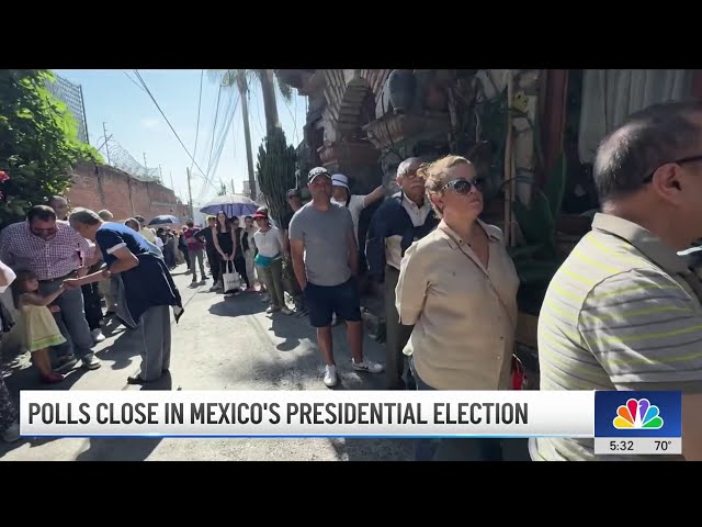 ⁣Polls close in Mexico's historic presidential election