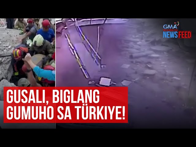 ⁣Gusali, biglang gumuho sa Türkiye! | GMA Integrated Newsfeed