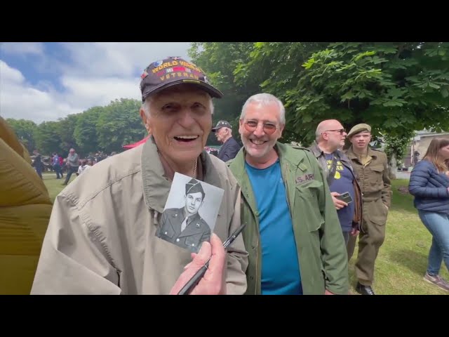 ⁣Fort Carson soldier meets World War II veteran in Normandy ahead of D-Day 80th anniversary