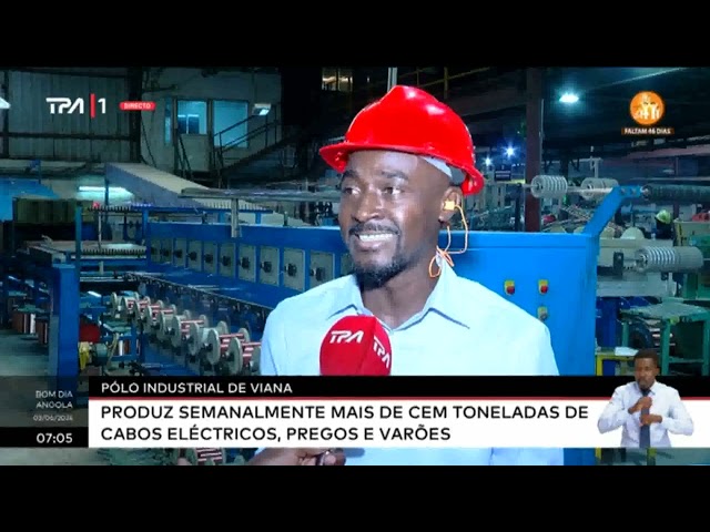 ⁣Pólo Industrial de Viana produz semanalmente mais de cem toneladas de cabos eléctricos, pregos...