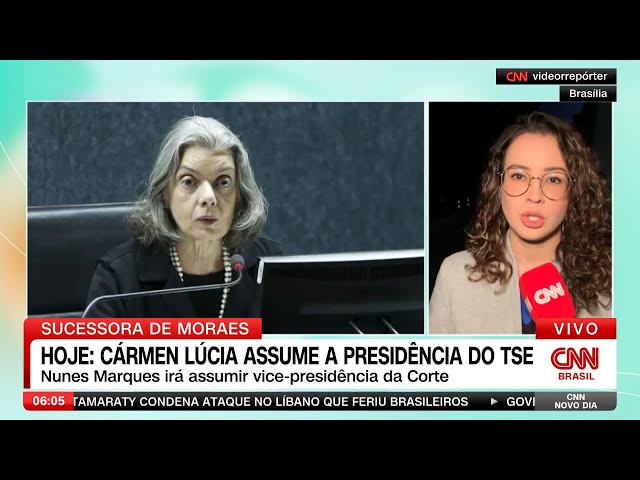 ⁣Cármen Lúcia assume a presidência do TSE nesta segunda-feira (3) | CNN NOVO DIA