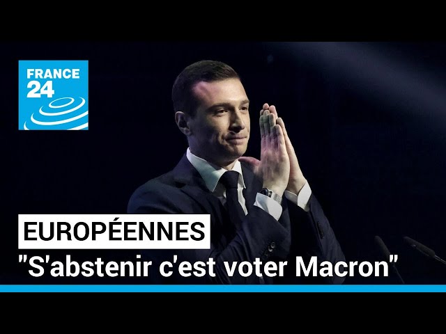 Européennes : "s'abstenir c'est voter Macron" déclare Jordan Bardella • FRANCE 2