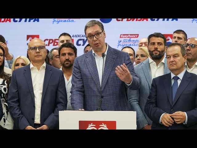⁣Serbiens regierende Fortschrittspartei beansprucht "klaren und überzeugenden" Sieg bei den