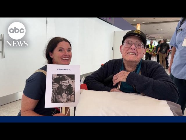 ⁣Americans who helped win WWII receive heroes' welcome in France