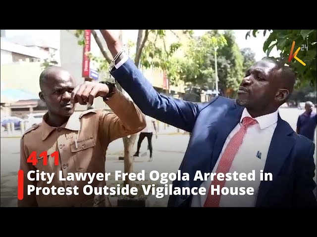 ⁣City Lawyer Fred Ogola Arrested in Protest Outside Vigilance House