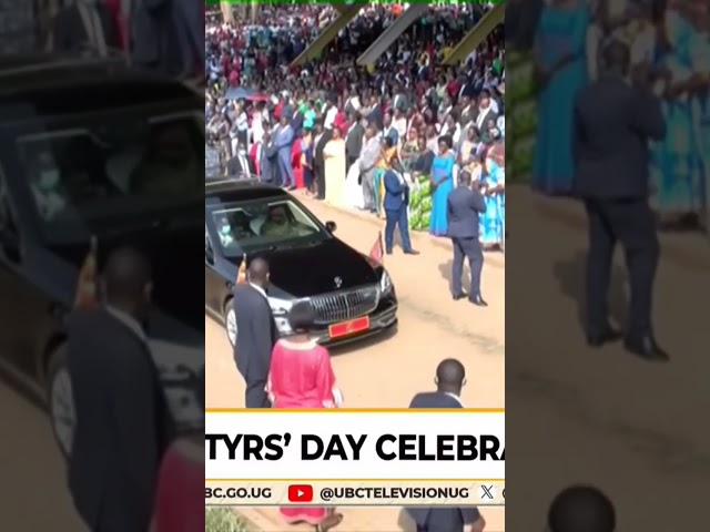 ⁣MUSEVENI & JANET KATAHA ARRIVE AT THE NAMUGONGO SHRINE UNDER MAXIMUM SECURITY