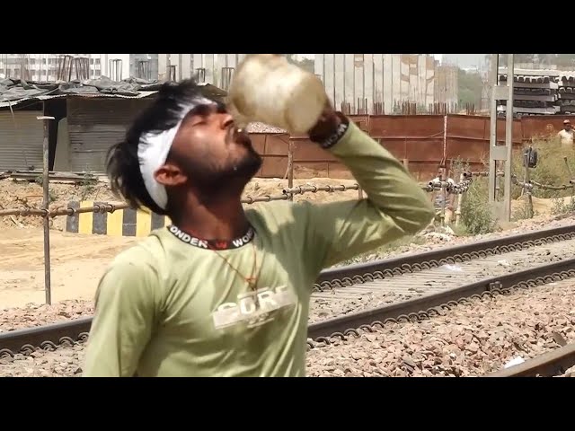 ⁣Over 50 people die of heatstroke in India