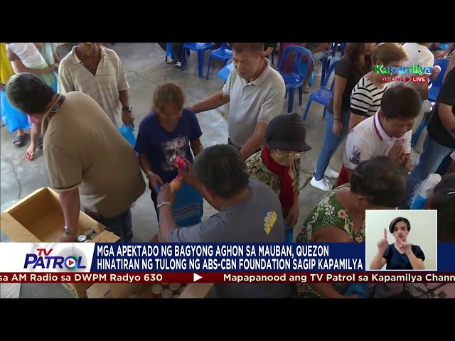 ⁣Mga nasalanta ng Aghon sa Mauban, Quezon inayudahan | TV Patrol