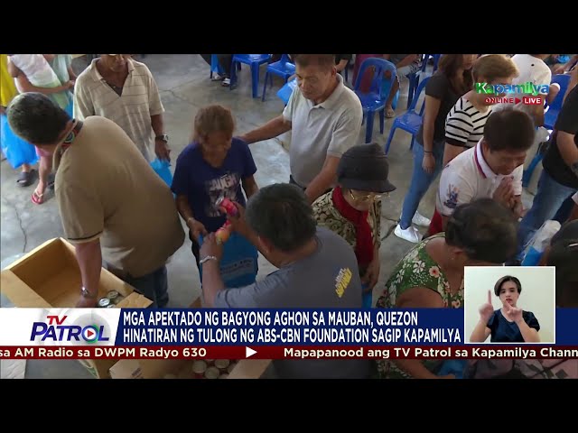 Mga nasalanta ng Aghon sa Mauban, Quezon inayudahan | TV Patrol