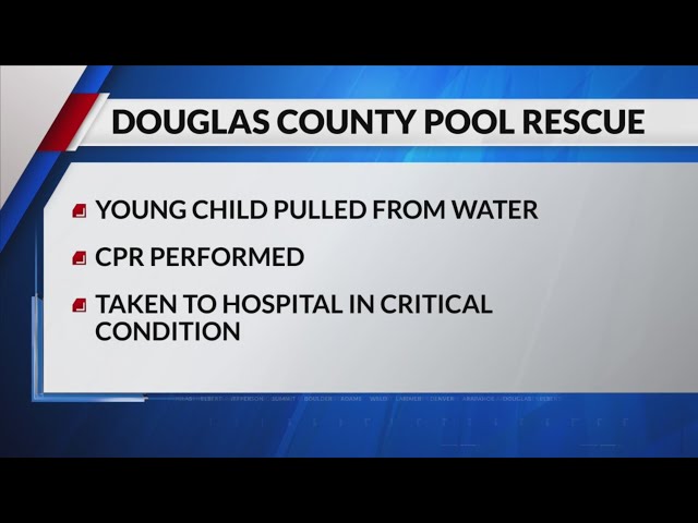 ⁣Child in critical condition after pool rescue