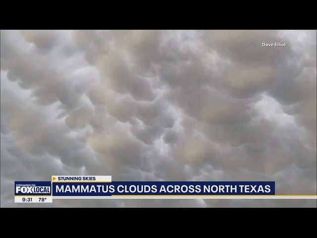 ⁣Mammatus clouds form in North Texas on Sunday night. Here's how they are formed.