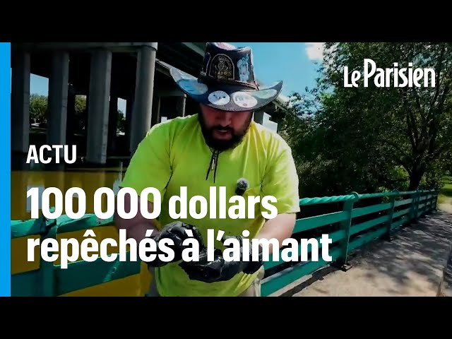⁣Des New-yorkais repêchent un coffre-fort contenant 100 000 dollars en cash grâce à un aimant