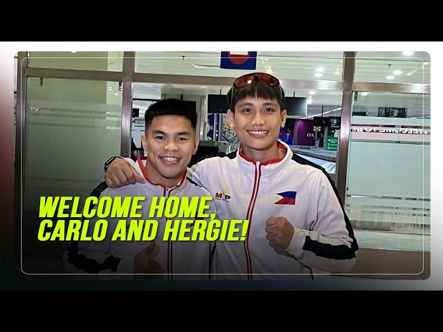 ⁣Carlo Paalam, Hergie Bacyadan back in PH after qualifying for Olympics