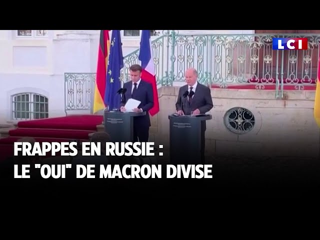 ⁣Frappes en Russie : le "oui" de Macron divise