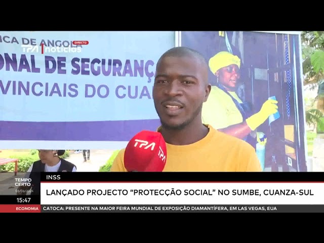 ⁣INSS -  Lancado projecto" protecão social" no Sumbe, Cuanza-Sul